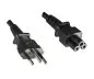 Preview: Napájecí kabel Brazílie typ N na C5, 0,75 mm², INMETRO, černý, délka 1,80 m